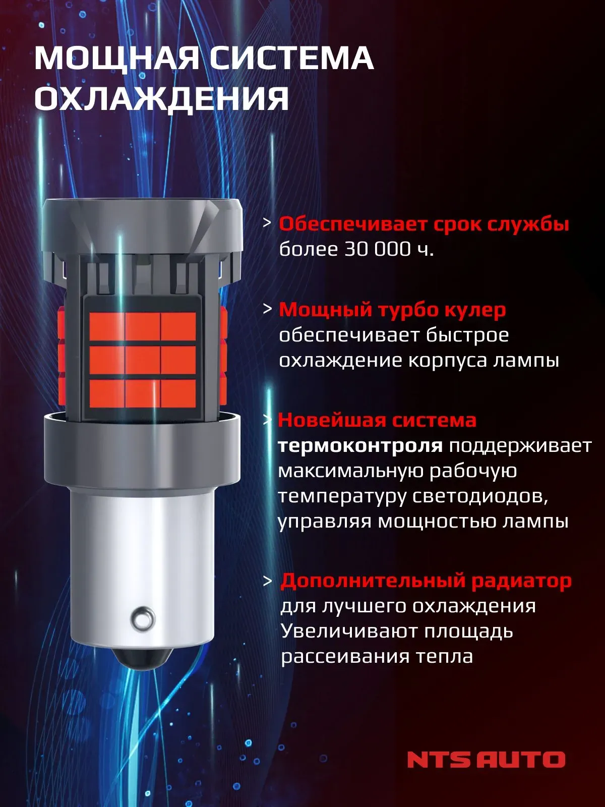 P21W/1156-2835-36 12-24V КРАСНЫЙ