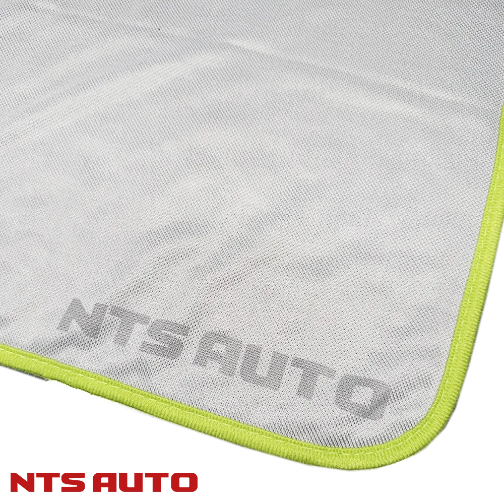 Полотенце из микрофибры для авто 40Х50см ЗЕЛЕНО-СЕРОЕ