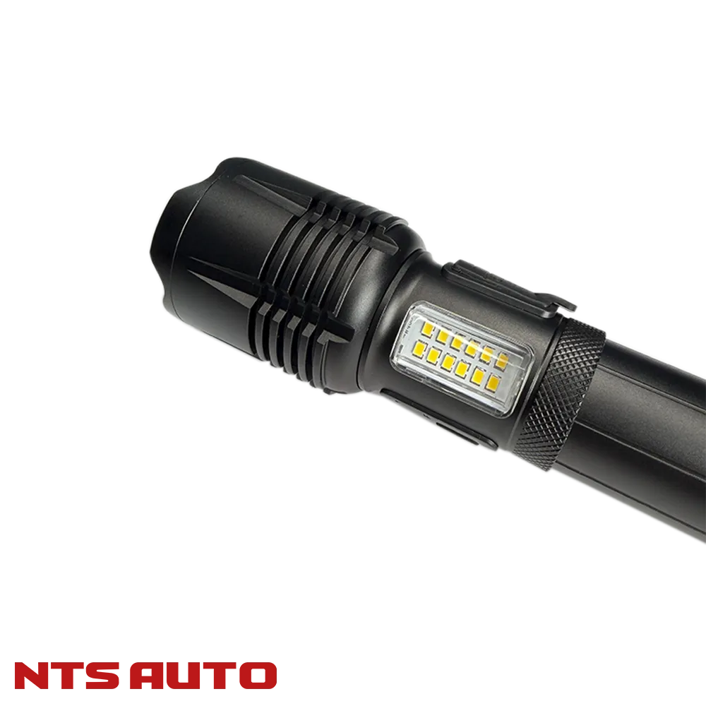 Фонарь ручной аккумуляторный с зумом и дополнительной подсветкой 6000 mAh  KH-W-408