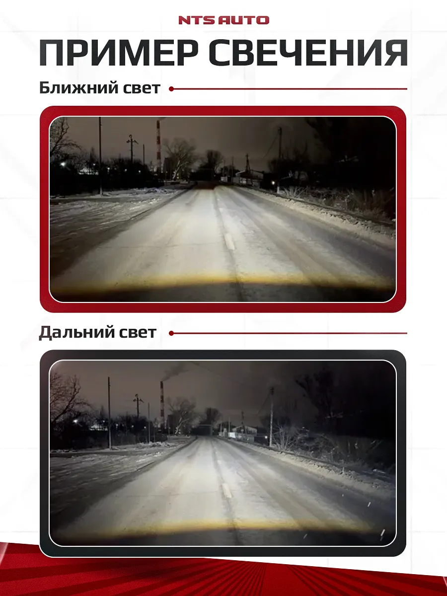 Светодиодная лампа-линза M02P 4300K H4/H19