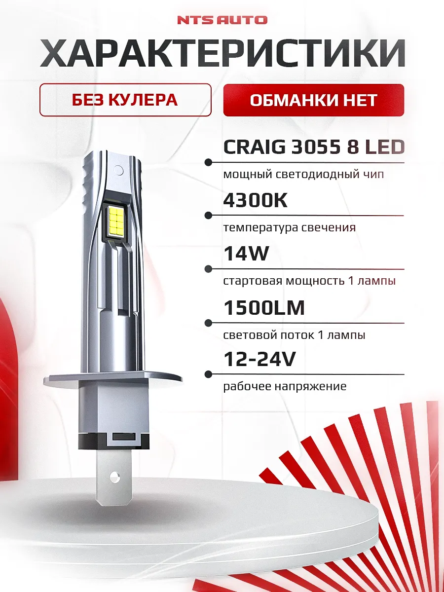 Светодиодные лампы A53 H1 4300К