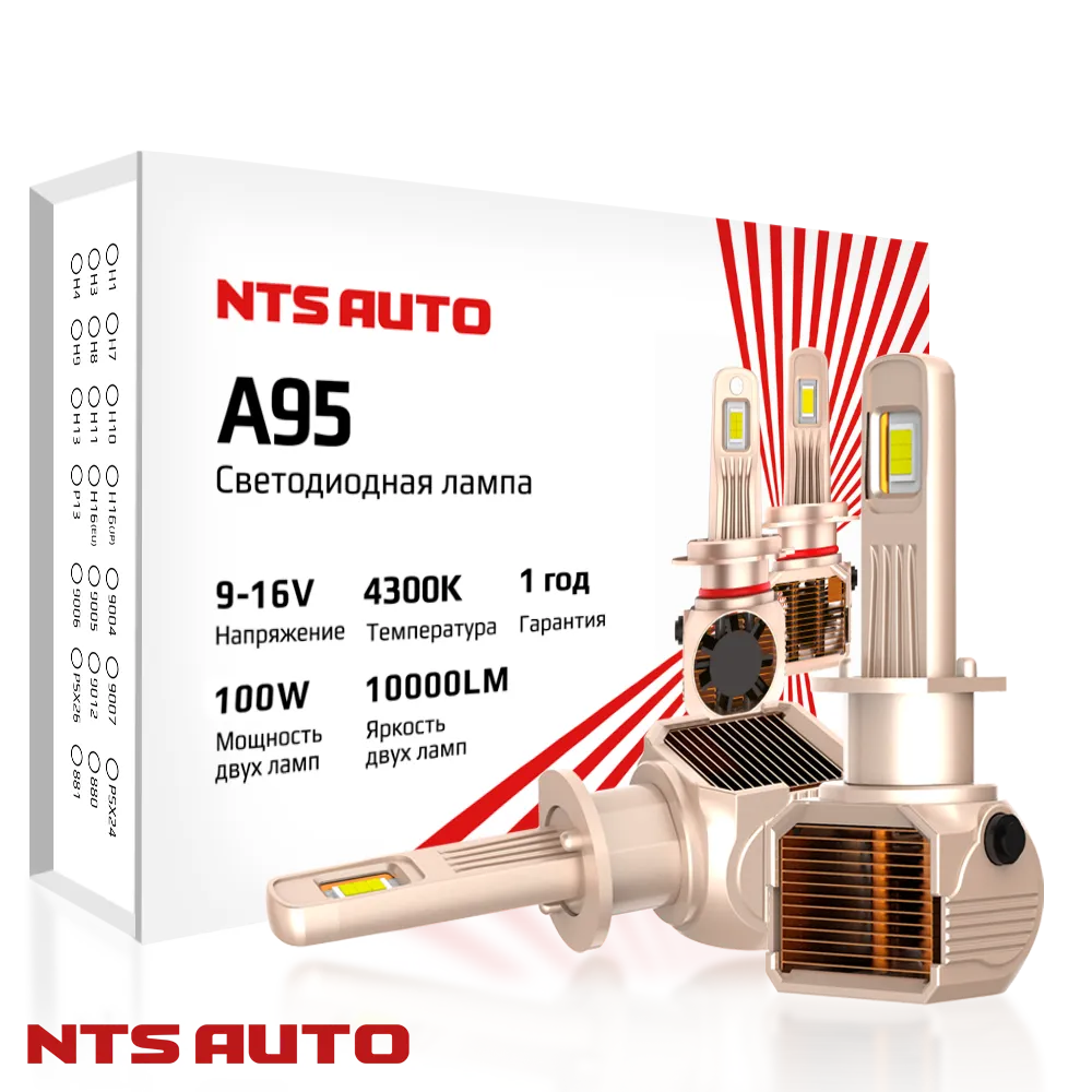 Светодиодные лампы A95 4300K H1 CANBUS