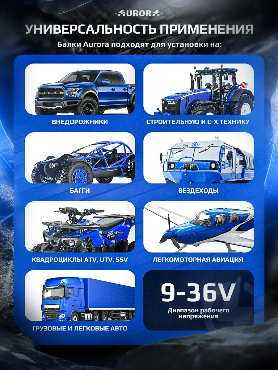 СВЕТОДИОДНАЯ БАЛКА 40" КОМБИНИРОВАННАЯ БЕЛО-ЖЕЛТАЯ AURORA S6