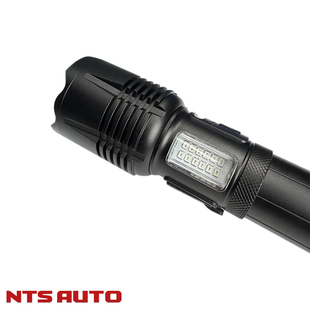 Фонарь ручной аккумуляторный с зумом и дополнительной подсветкой 6000 mAh  KH-W-408