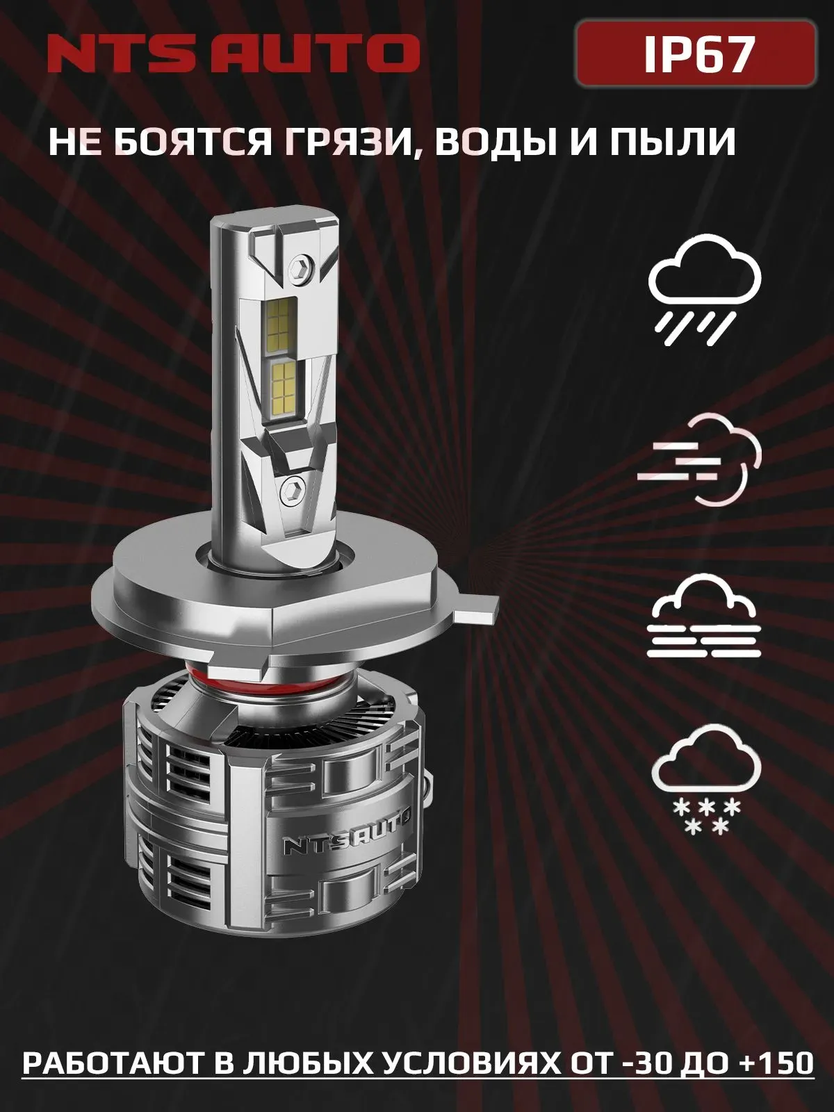 Светодиодные лампы T75 H4