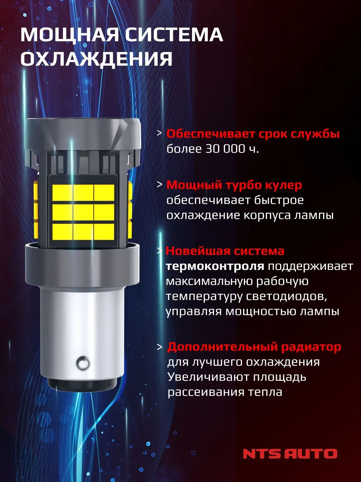 P21W/5W/1157-2835-36 12-24V БЕЛЫЙ