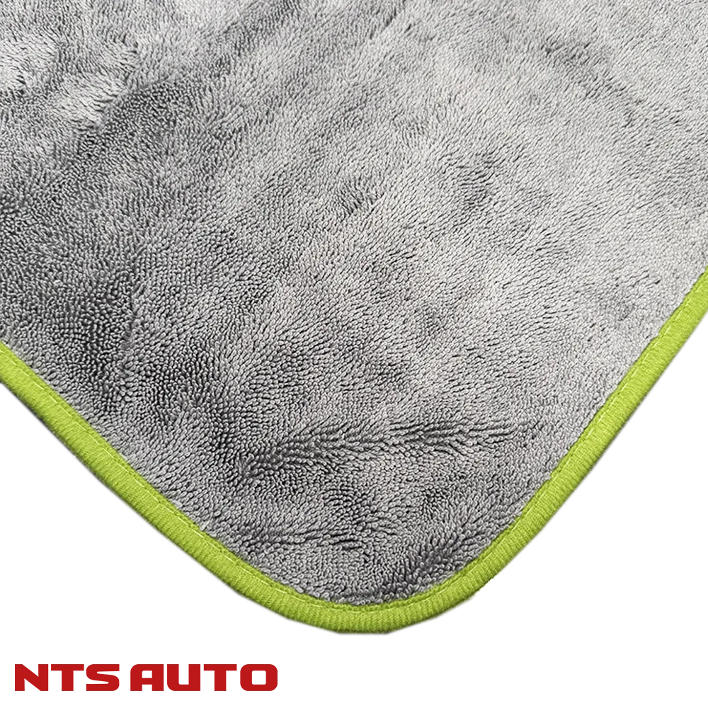 Полотенце из микрофибры для авто 40Х50см ЗЕЛЕНО-СЕРОЕ