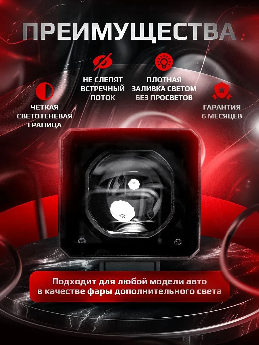 Фара диодная с СТГ A32