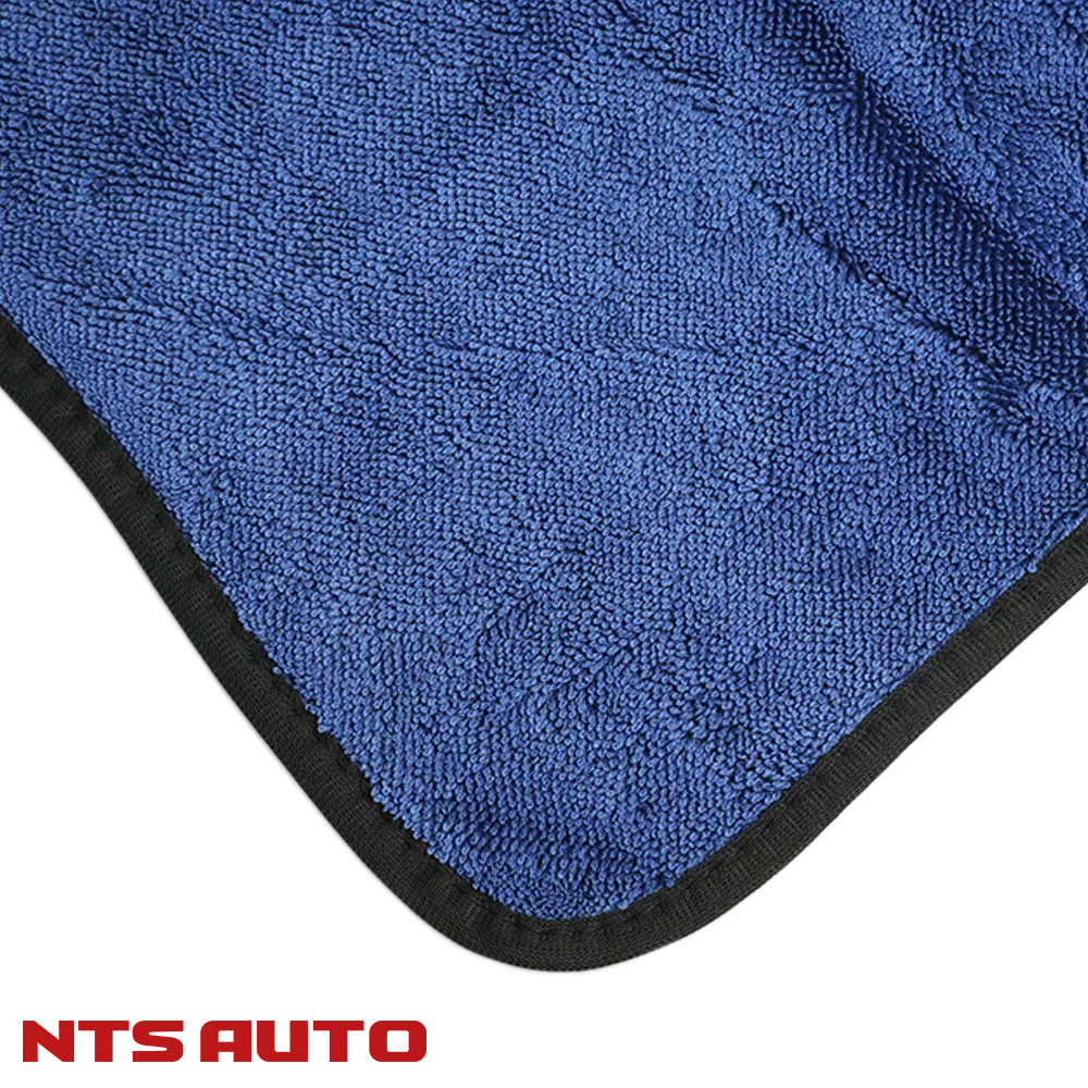 Полотенце из микрофибры для авто 40Х50см ЧЕРНО-СИНЕЕ