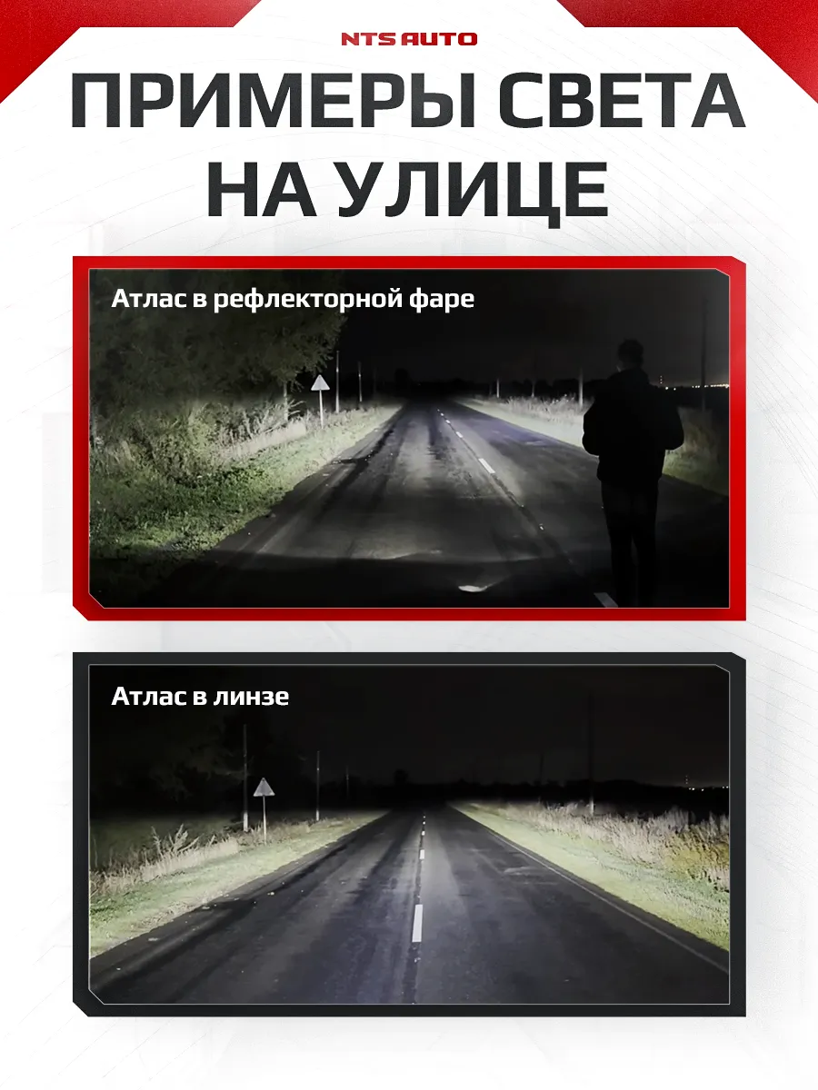 Светодиодные лампы ATLAS HB3/HB4/HIR2 6300K