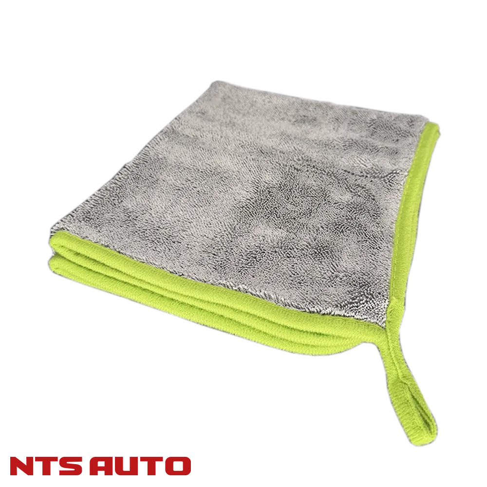 Полотенце из микрофибры для авто 40Х50см ЗЕЛЕНО-СЕРОЕ