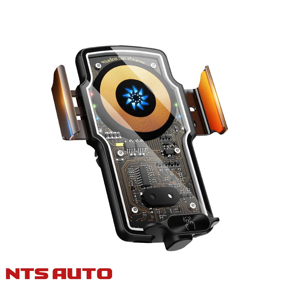 Держатель телефона с беспроводной зарядкой U8 ЧЕРНЫЙ