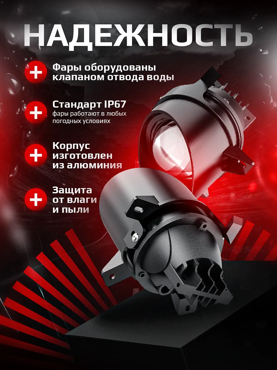 Светодиодные ПТФ 3″ ближнего свечения AUDI Q3, Q5, A1. A4, A5, A6 (2008-2018)