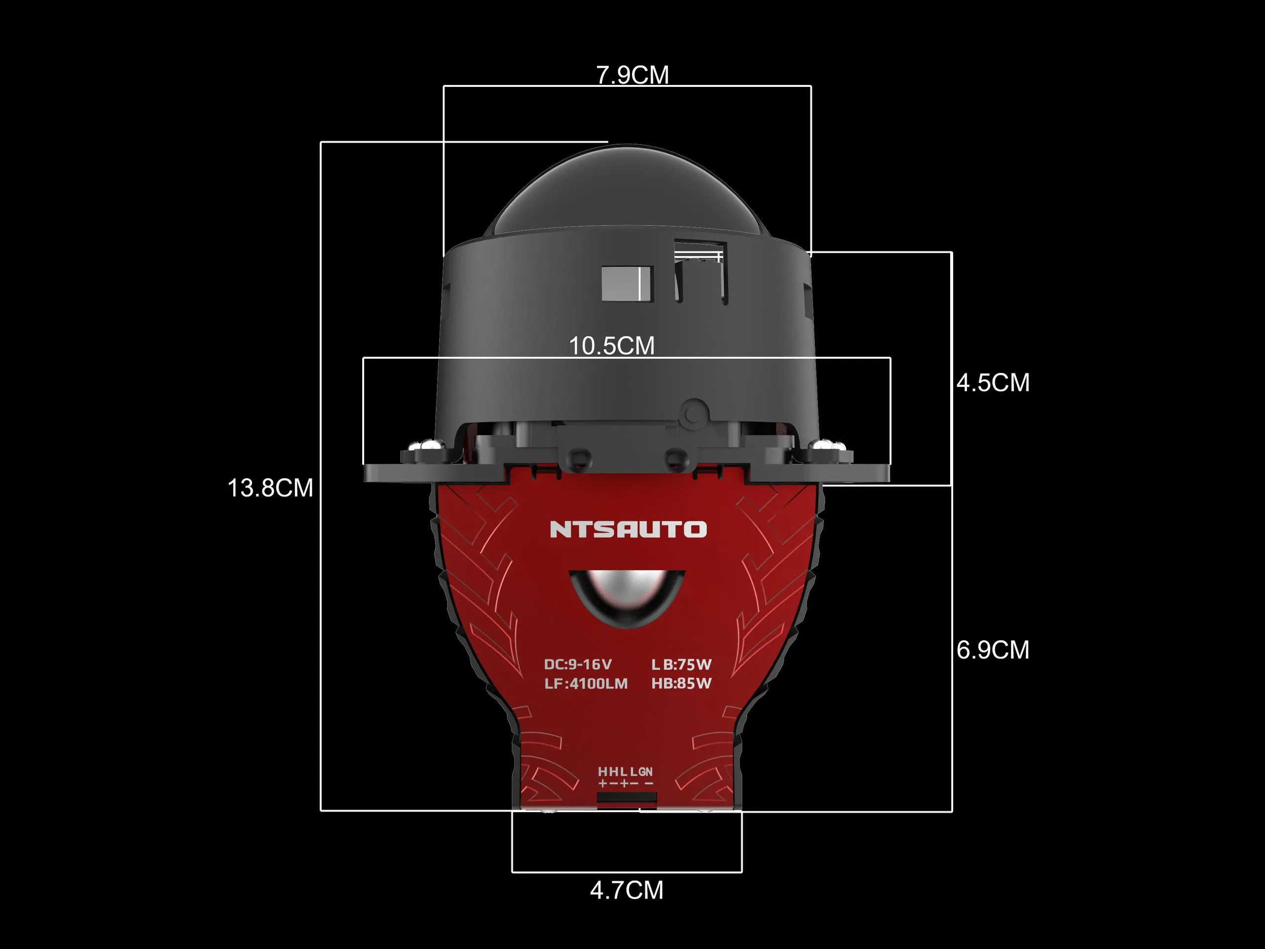 BI-LED линза "GRUMIUM" 3 дюйма 12V 6300K