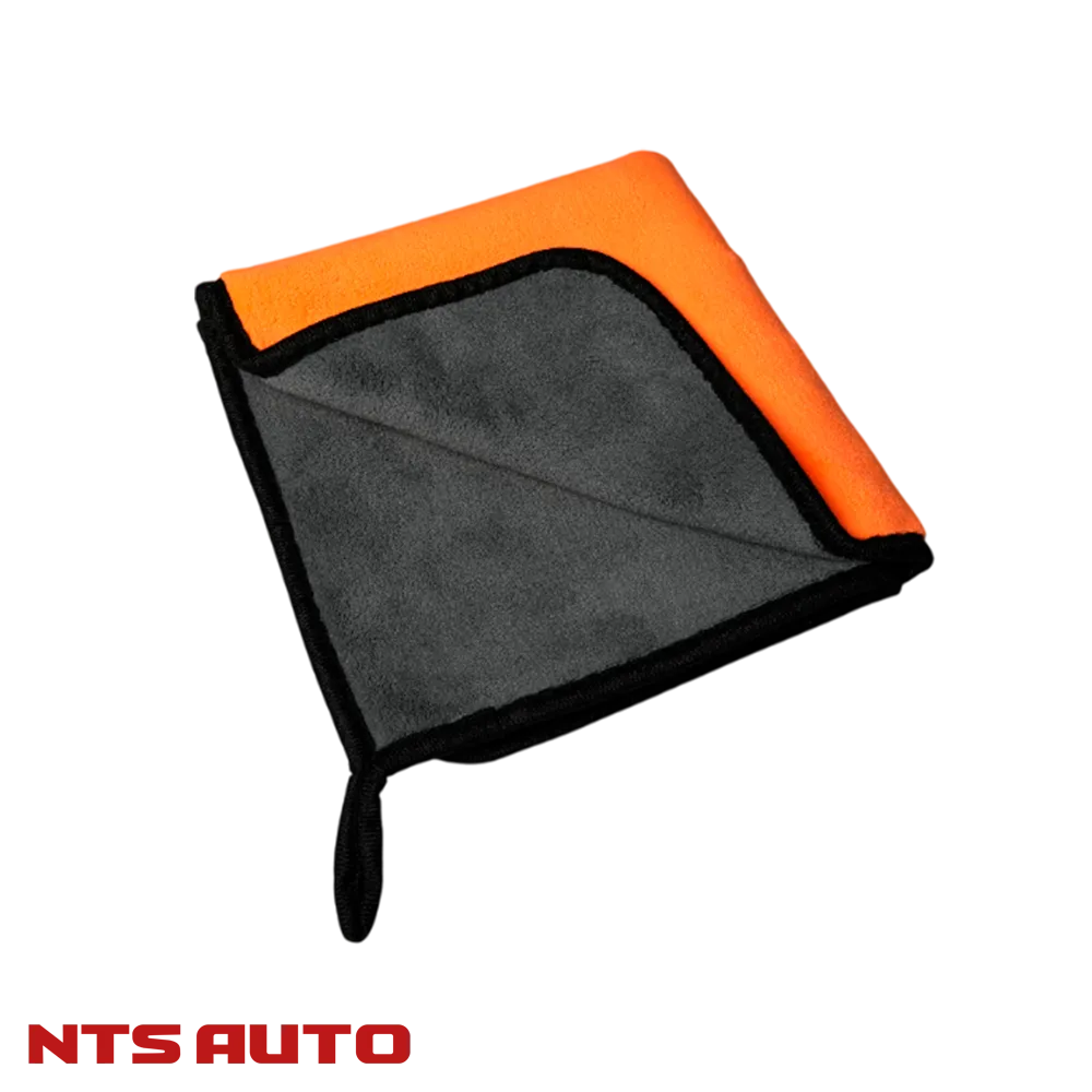 Микрофибра для авто двухсторонняя 40Х40см ОРАНЖЕВО-СЕРАЯ