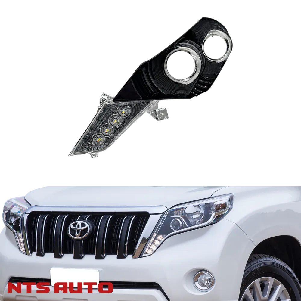 Маска-отражатель в замен штатных на TOYOTA PRADO 2014-2016 с ДХО