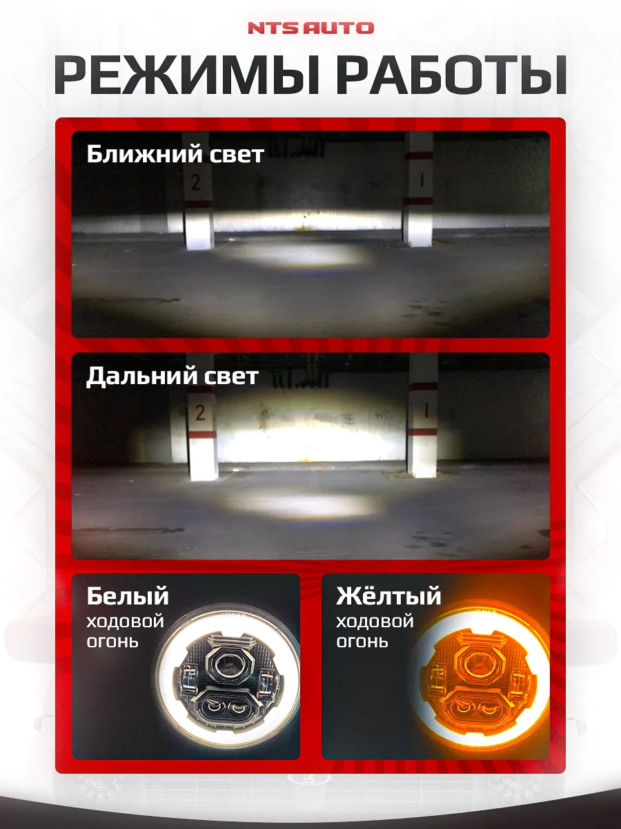 Фара диодная 7' круглая DH-C301