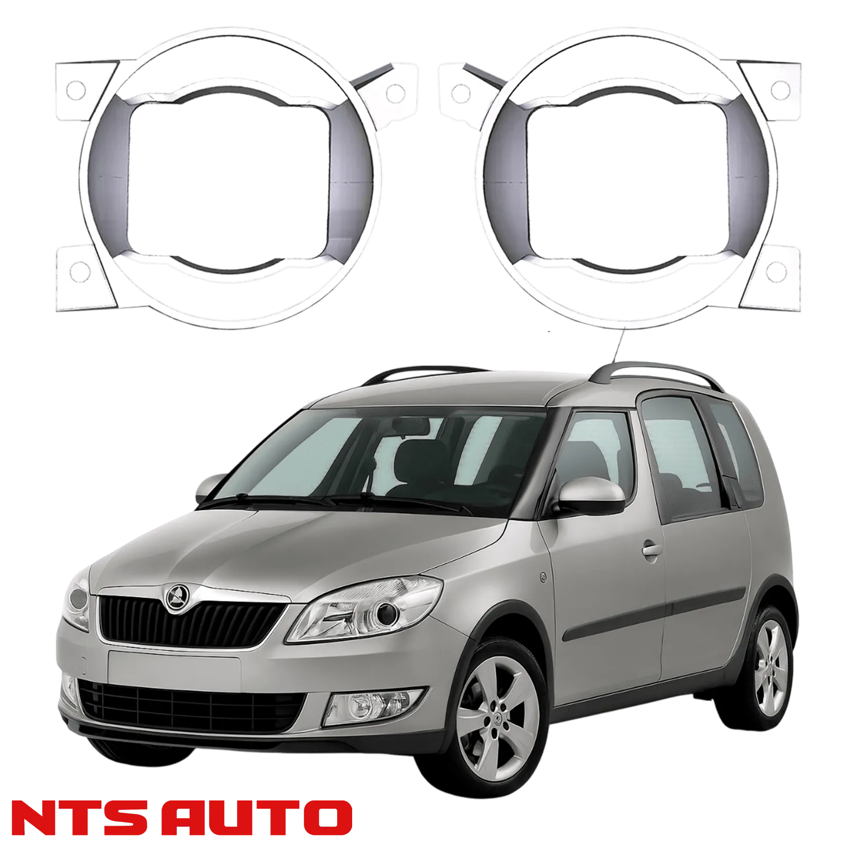 Крепления для противотуманных фар на Skoda Roomster (2010–2015)