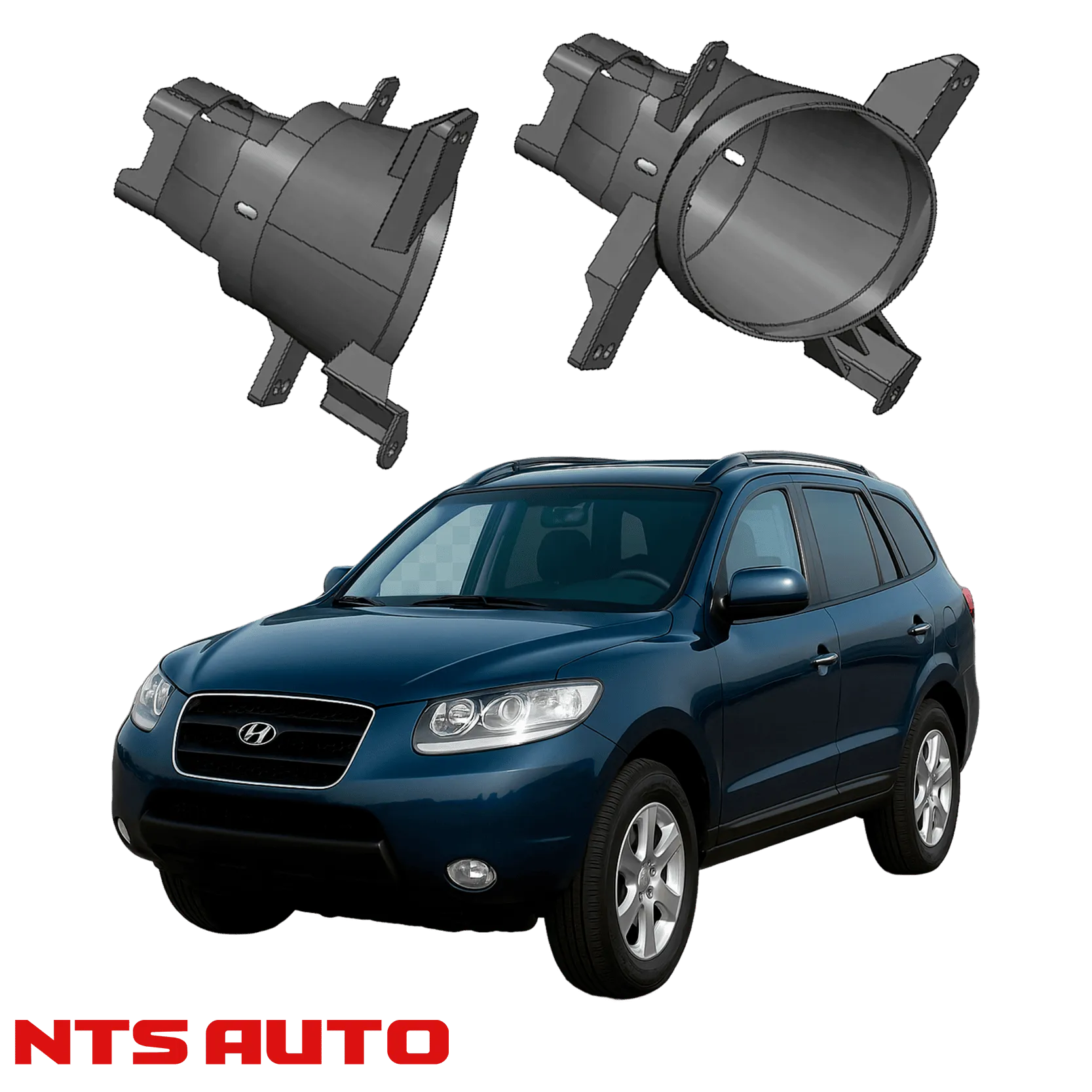 Крепления для противотуманных фар на Hyundai Santa Fe II (2009–2012)