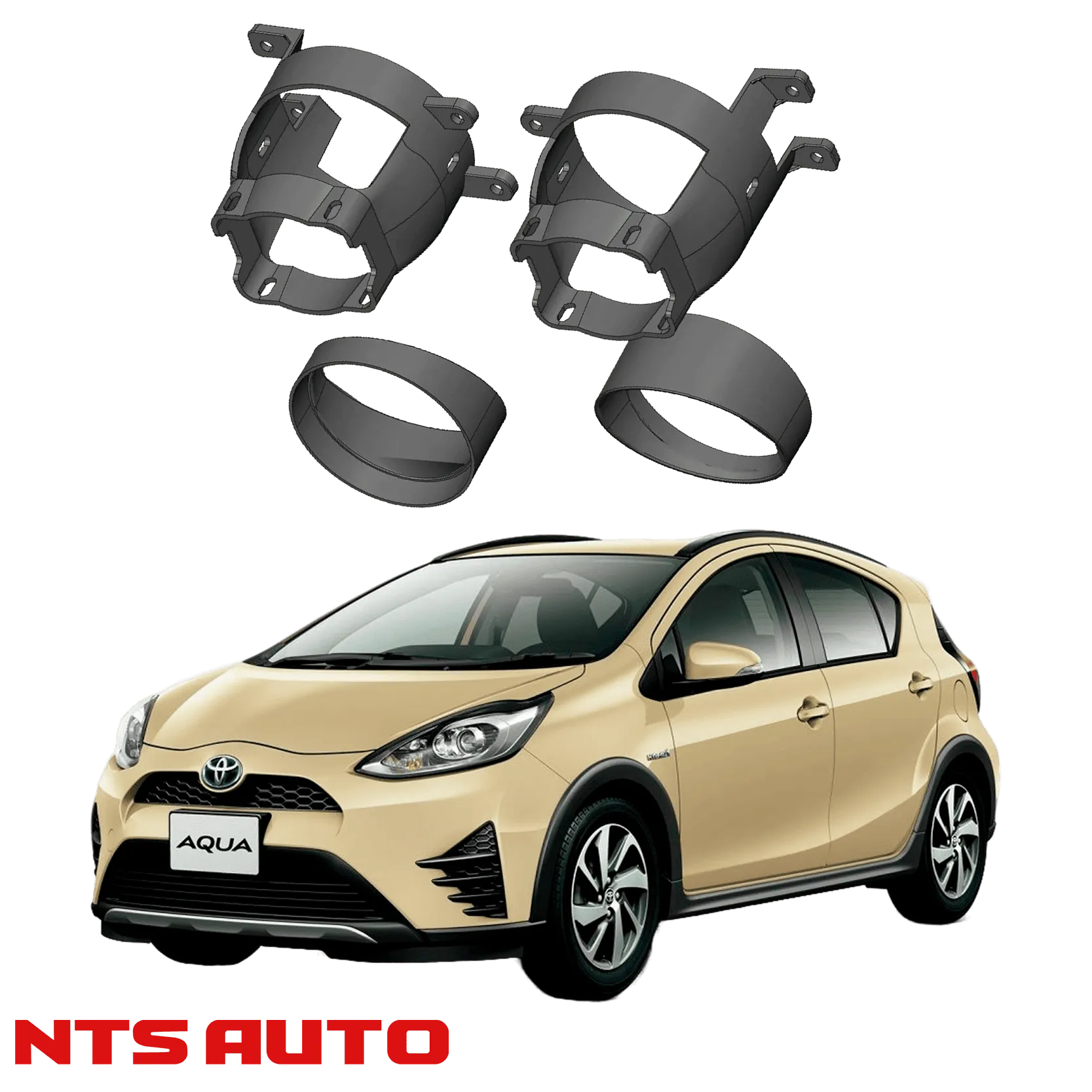 Крепления для противотуманных фар на Toyota Aqua (2011–2017)