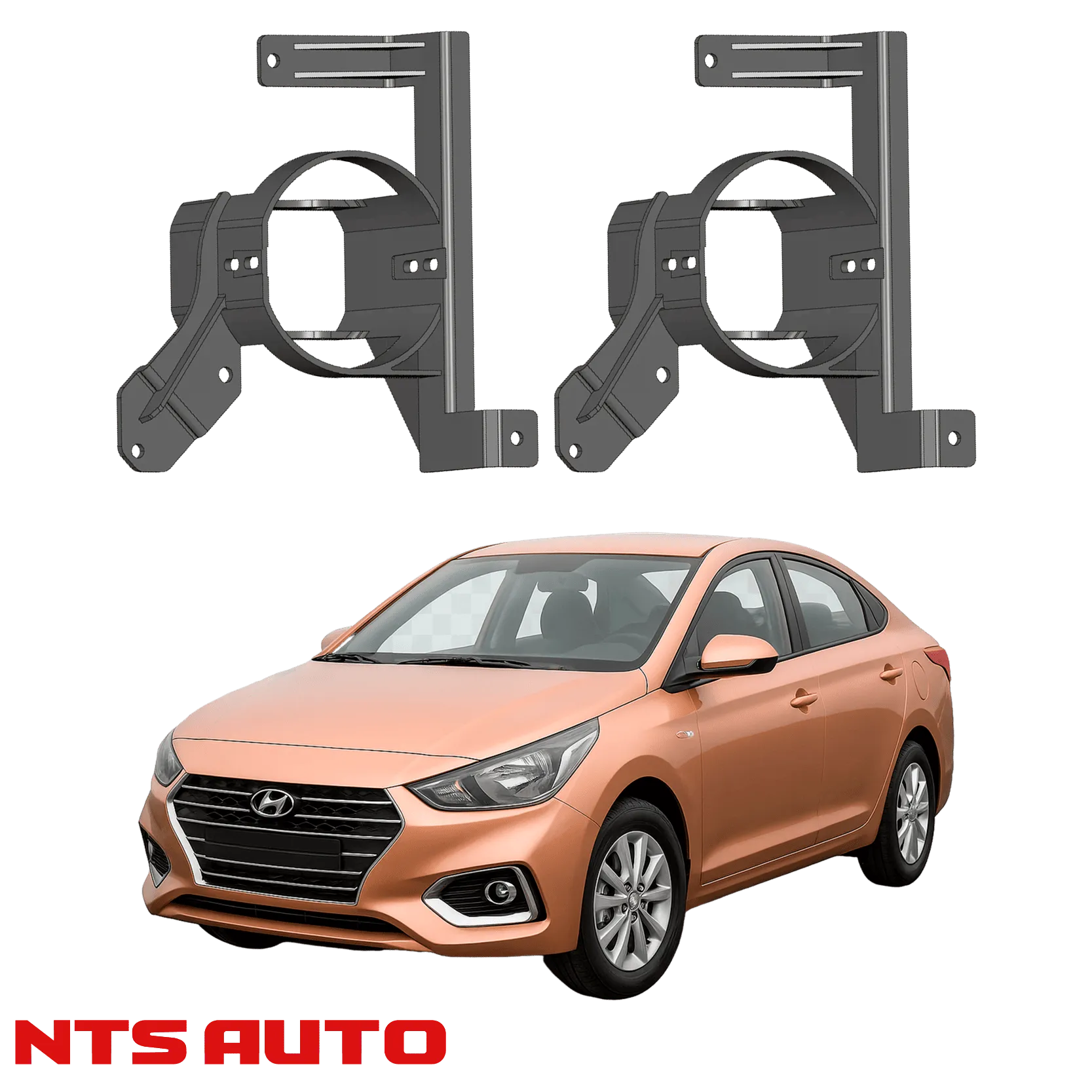 Крепления для противотуманных фар на Hyundai Solaris II (2017–2020)