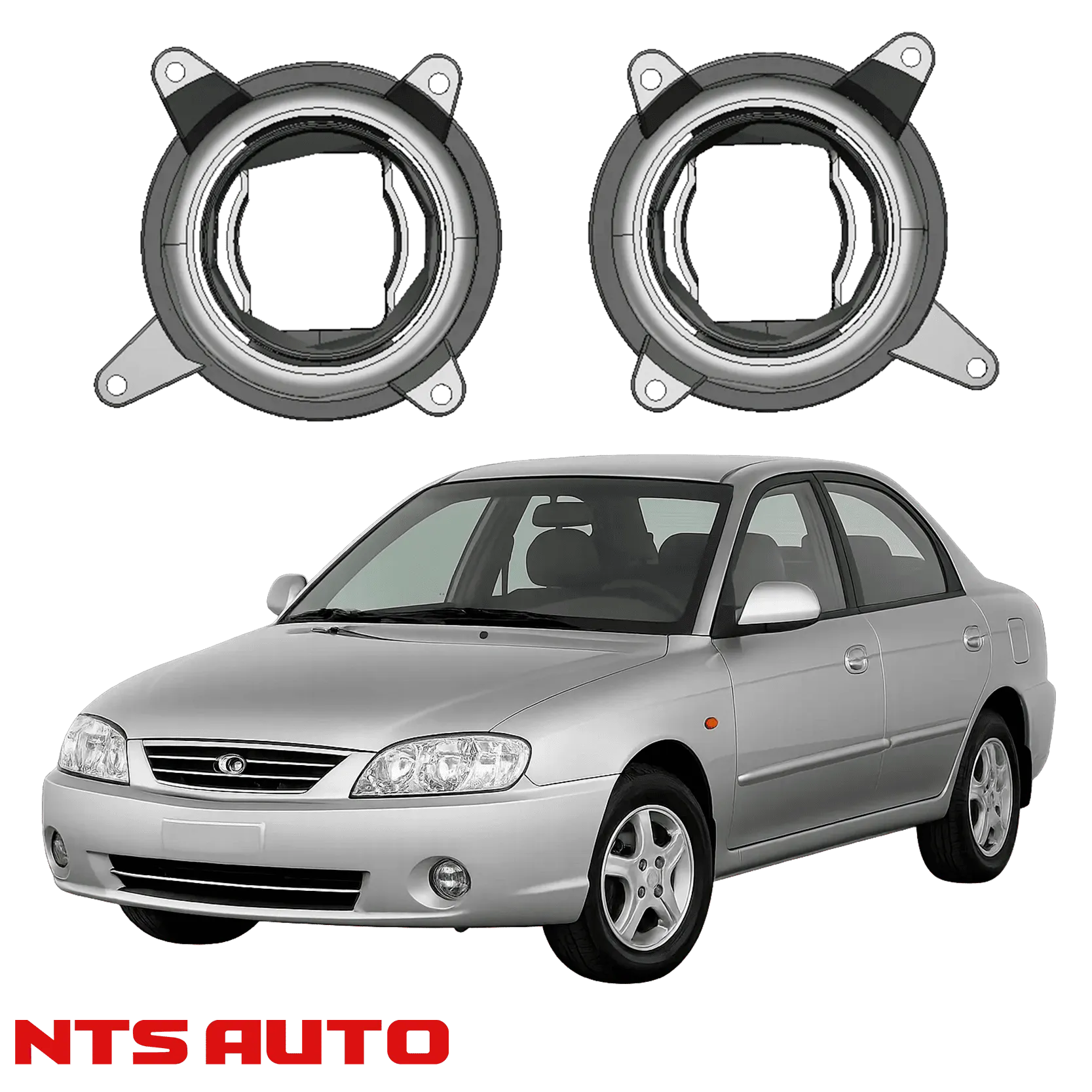 Крепления для противотуманных фар на Kia Spectra (2000–2004)