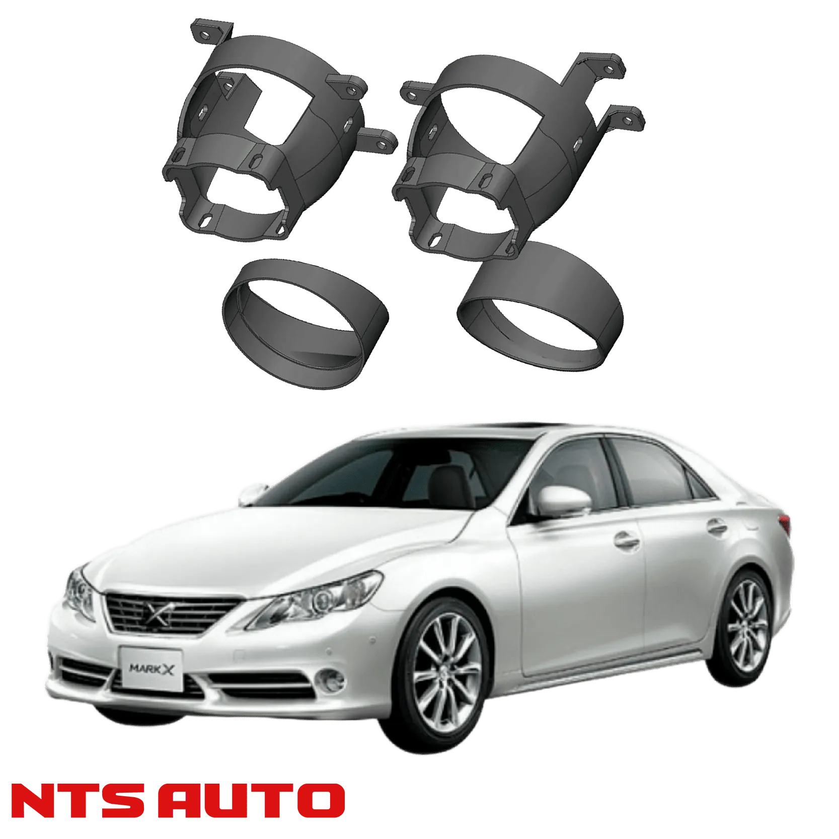 Крепления для противотуманных фар на Toyota Mark X (X130) 2009–2012