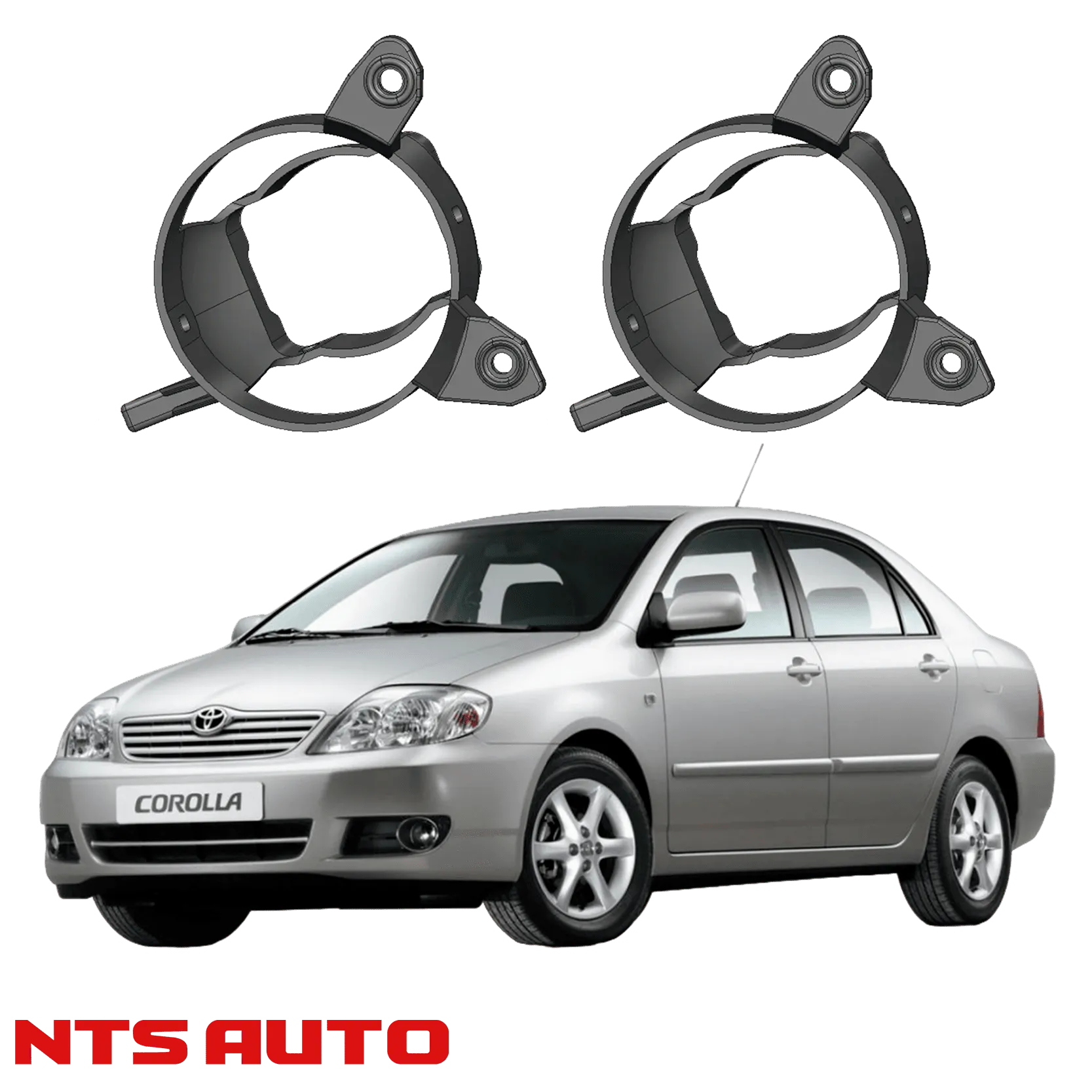 Крепление для противотуманных фар на Toyota Corolla (E120/E121) 2000–2006