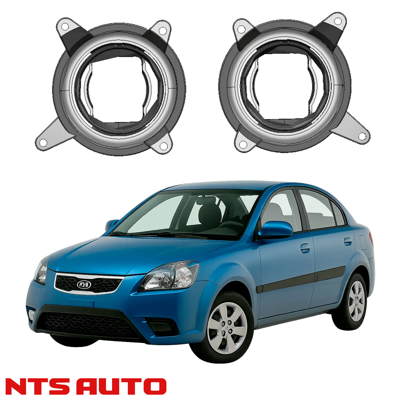 Крепления для противотуманных фар на Kia Rio DC (2000–2005)