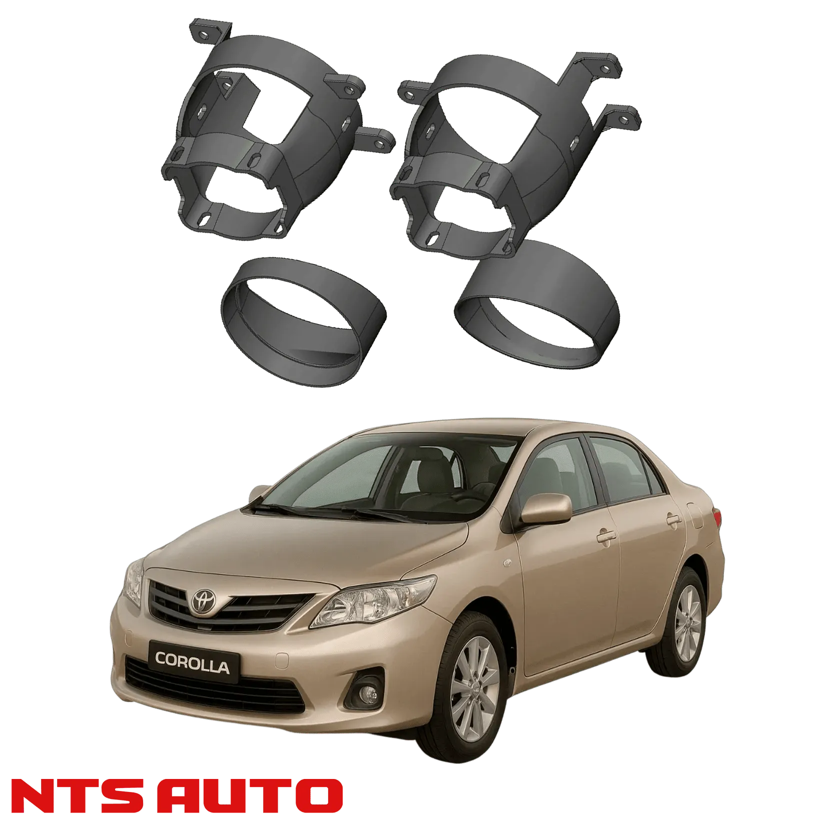 Крепления для противотуманных фар на Toyota Corolla (2006–2013)