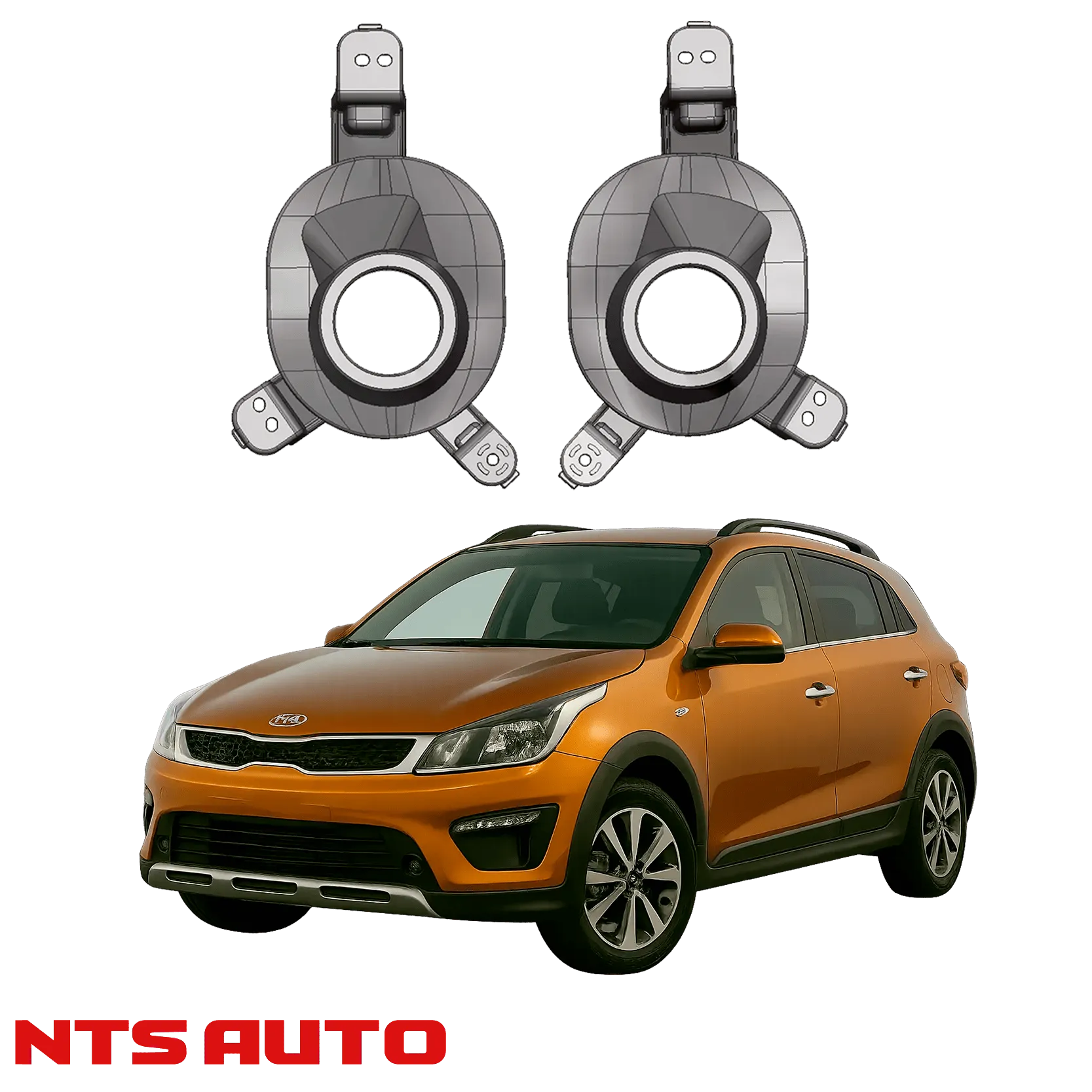 Крепления для противотуманных фар на KIA Rio IV (2017–2020)