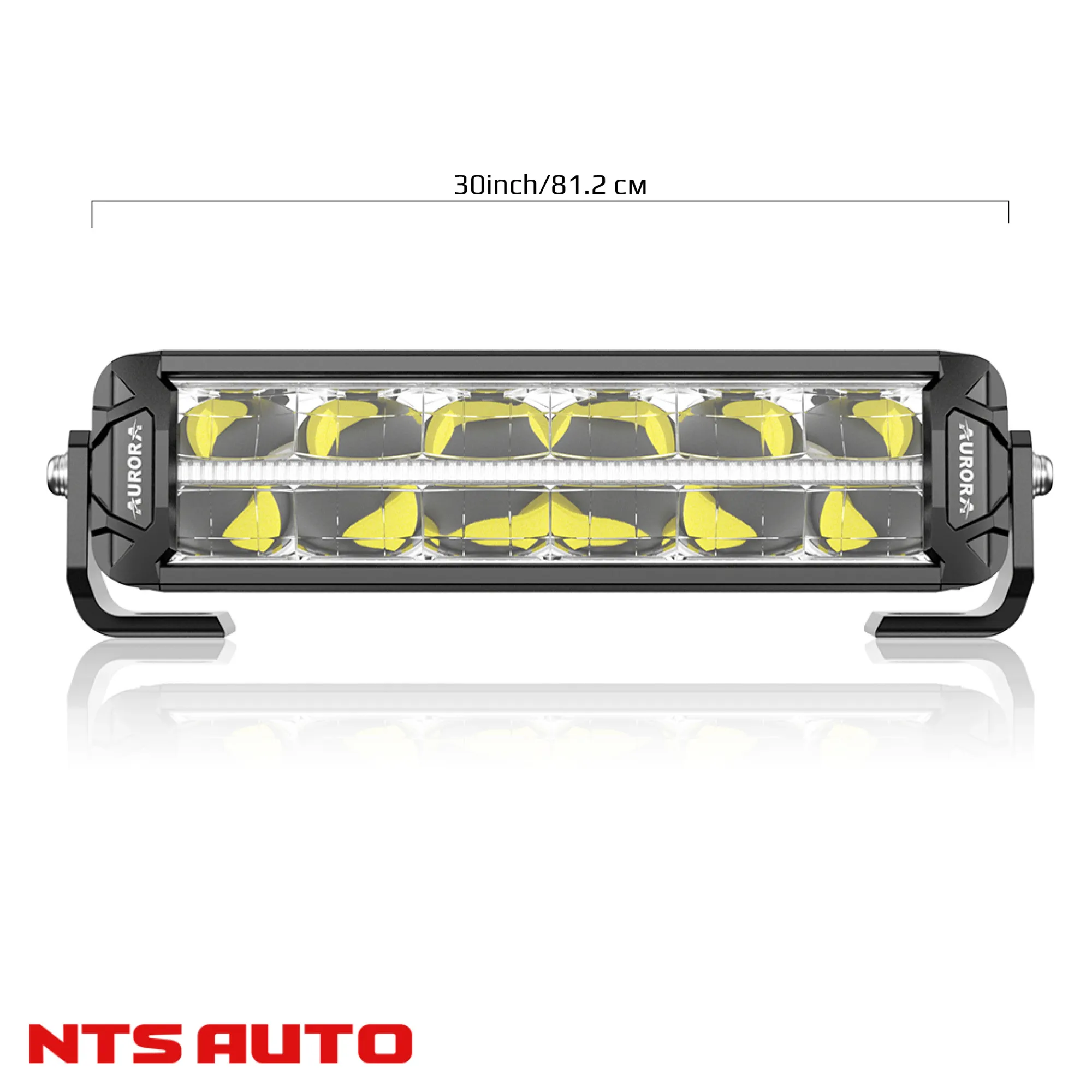 СВЕТОДИОДНАЯ БАЛКА 30" ДВУХРЯДНАЯ ДАЛЬНЕГО СВЕТА AURORA D10 ДХО Б/Ж