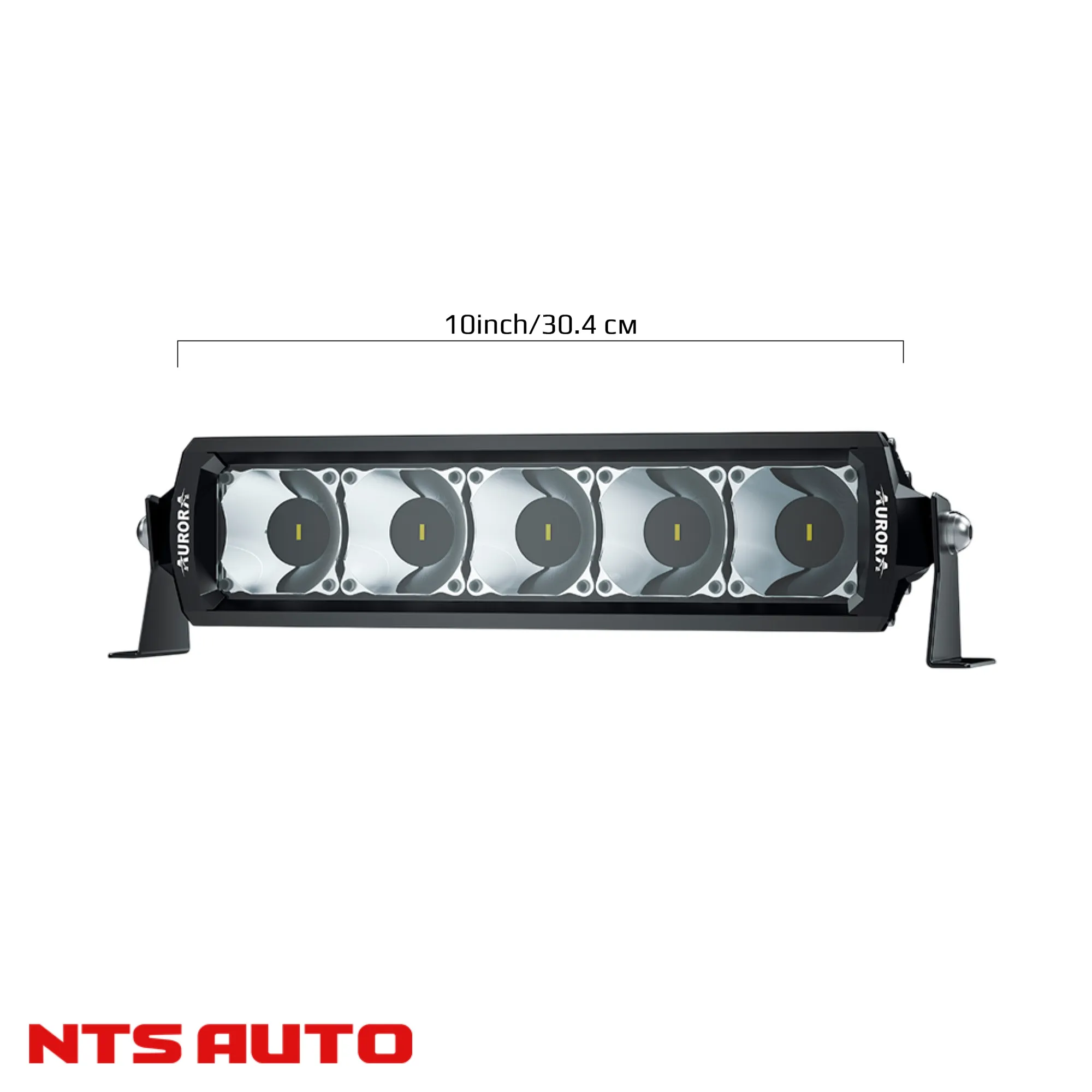 СВЕТОДИОДНАЯ БАЛКА 10" ДВУХРЯДНАЯ ДАЛЬНЕГО СВЕТА AURORA D6T C RGB МОДУЛЕМ