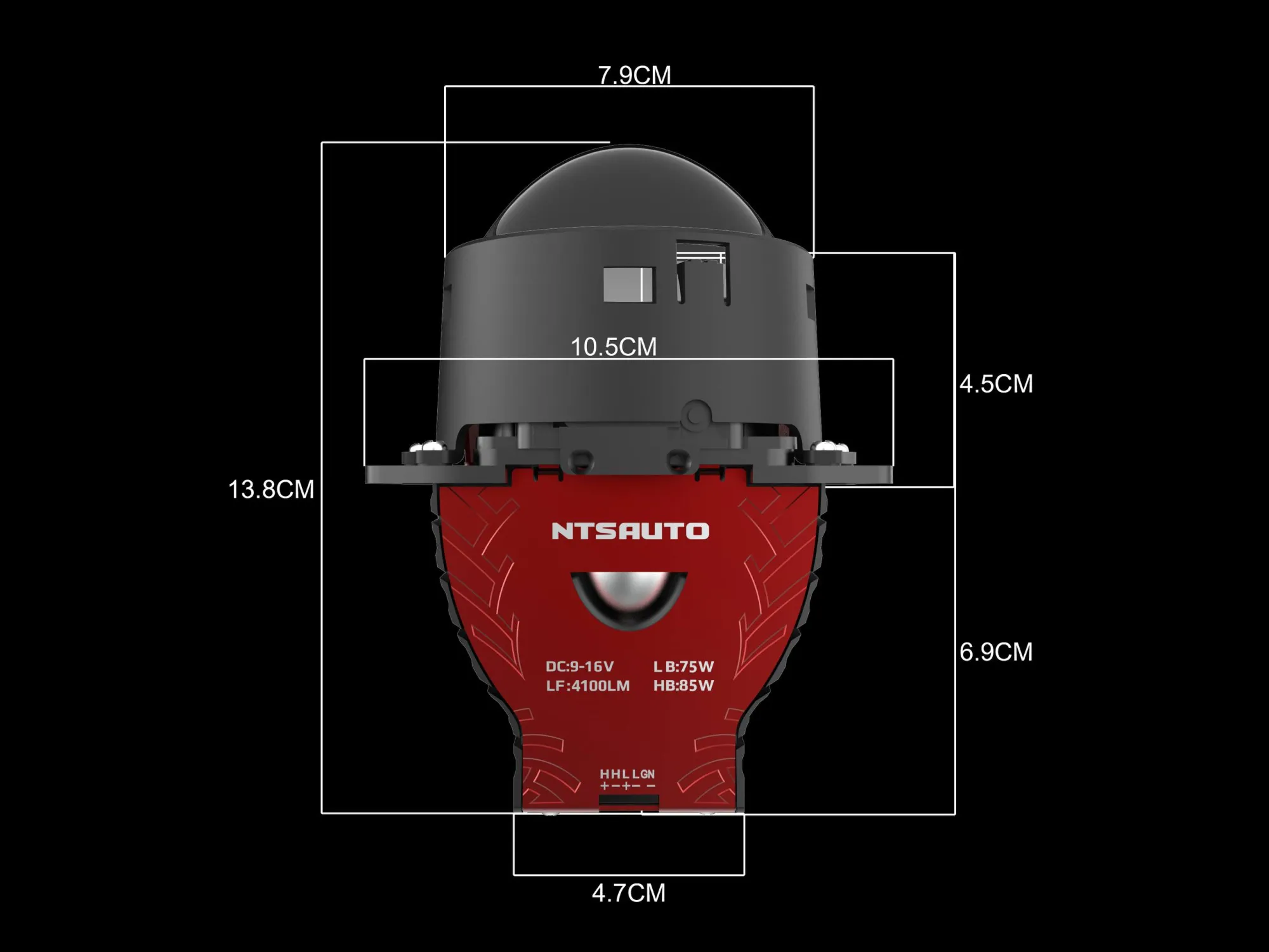 BI-LED линза "GRUMIUM" 3 дюйма 12V 6300K