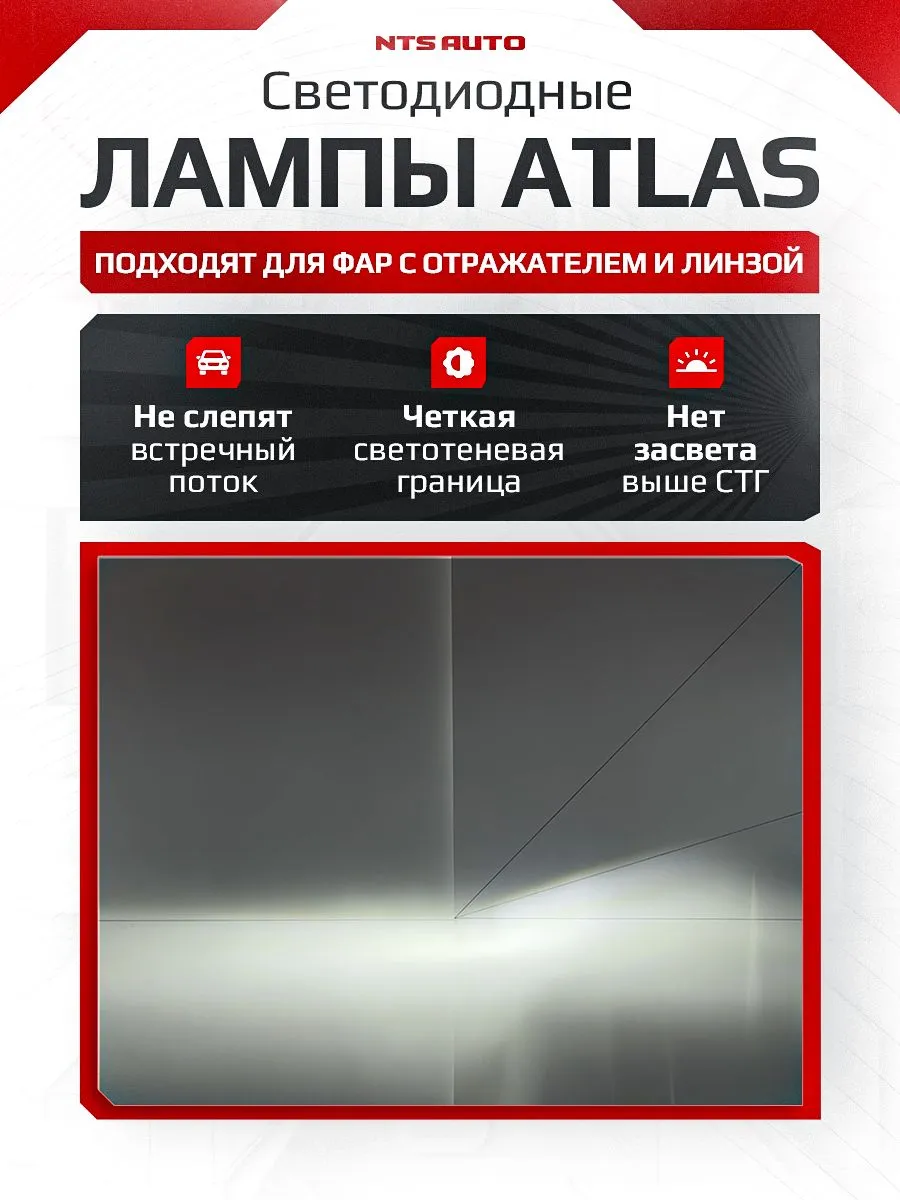 Светодиодные лампы ATLAS H7/H18 6300K