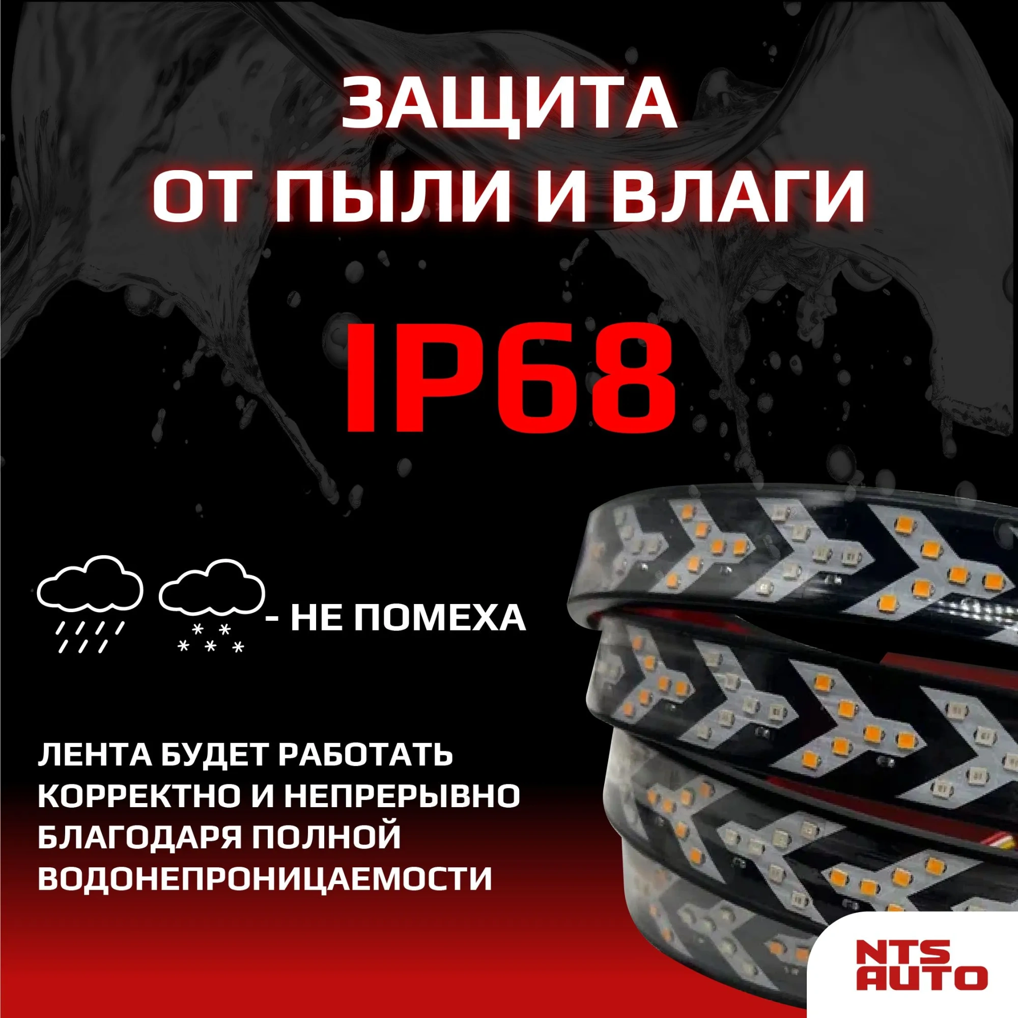 Стоп лента 2м 12V габарит/стоп/поворот